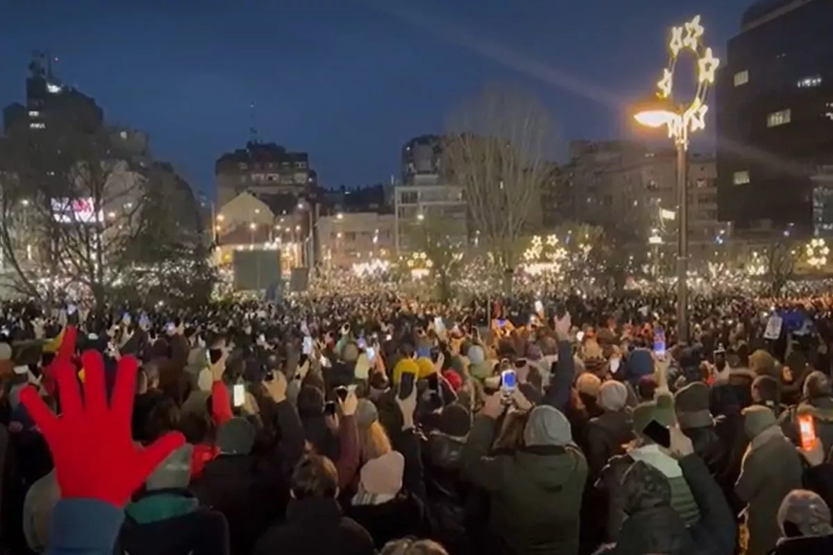 Protest na Trgu Slavija