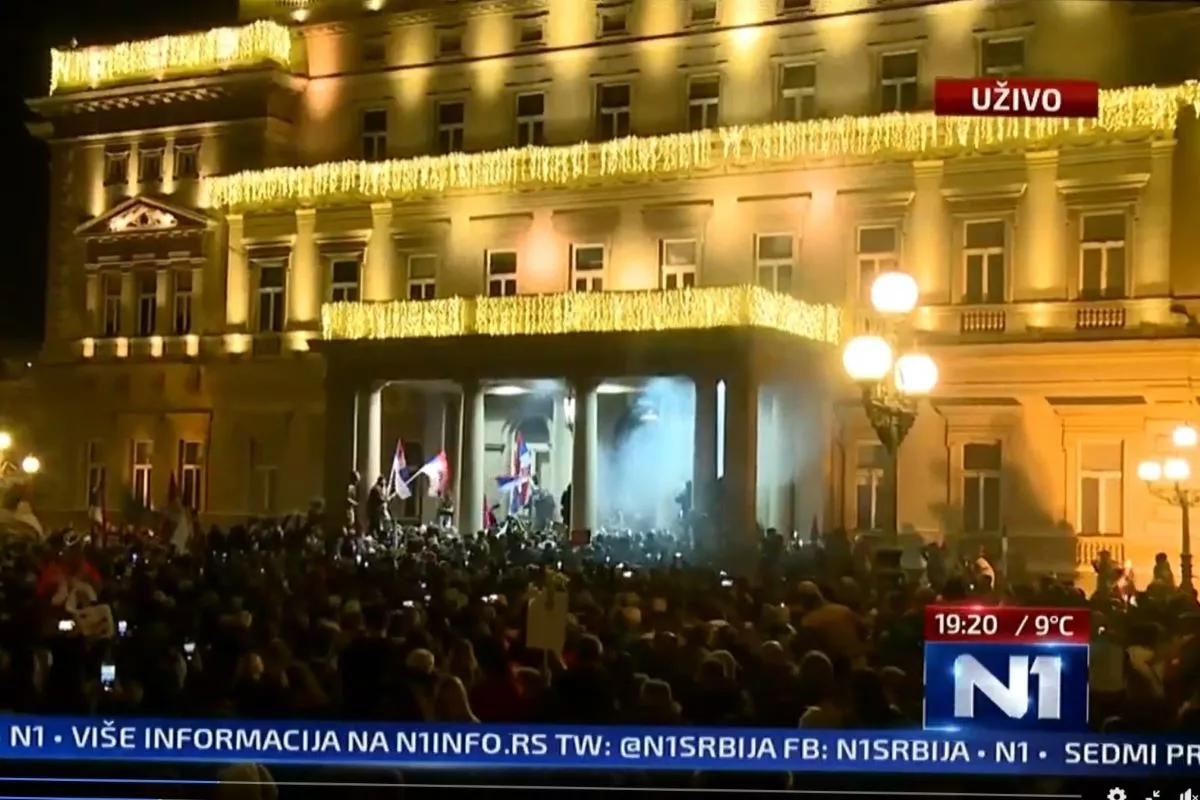 Protest ispred Skupštine Beograda