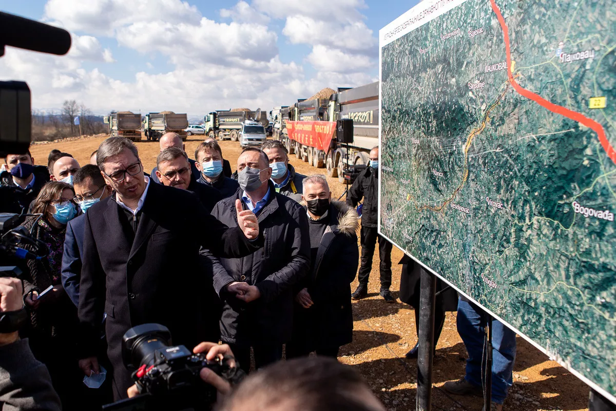 Aleksandar Vučić obilazi radove Iverak-Lajkovac
