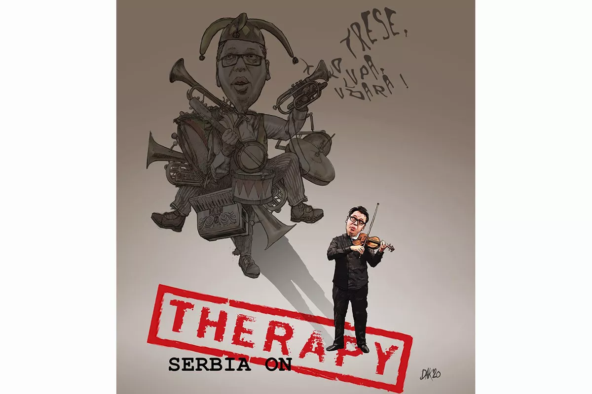 Aleksandar Vučić (ilustracija Ivan Dak Mitić)