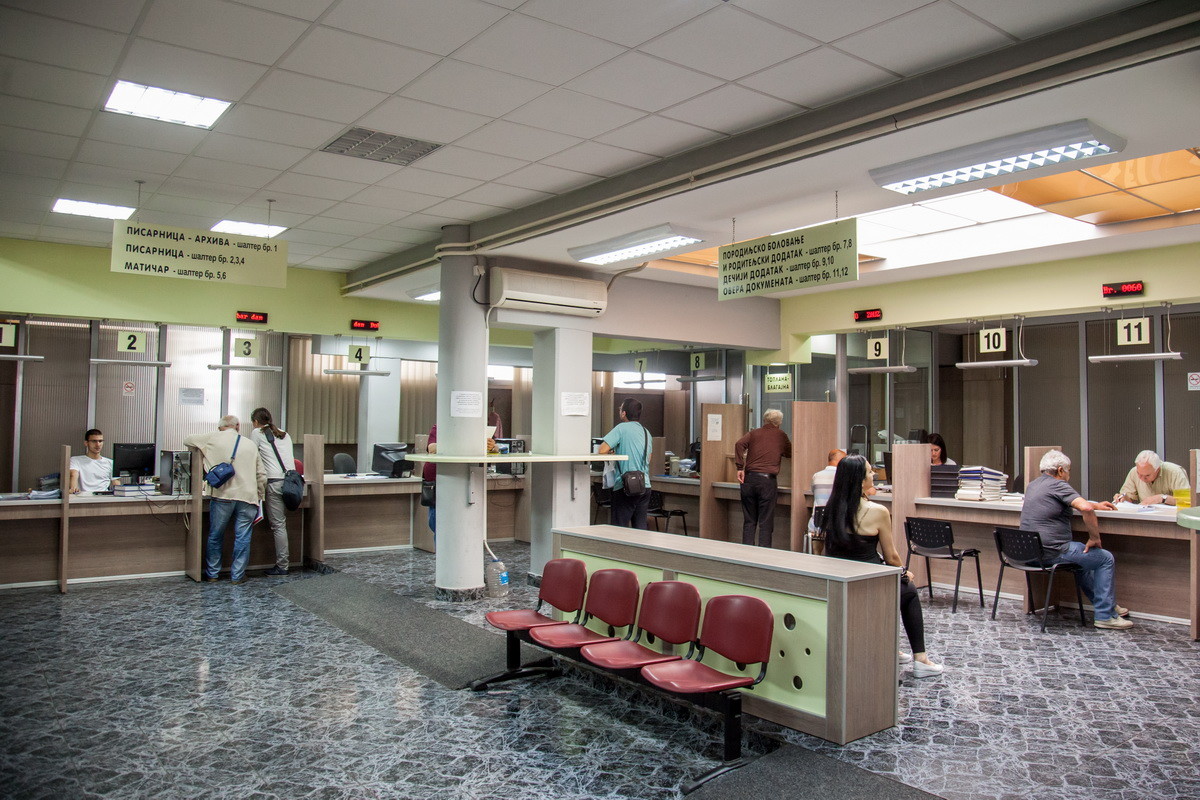 Šalteri u Gradskoj upravi