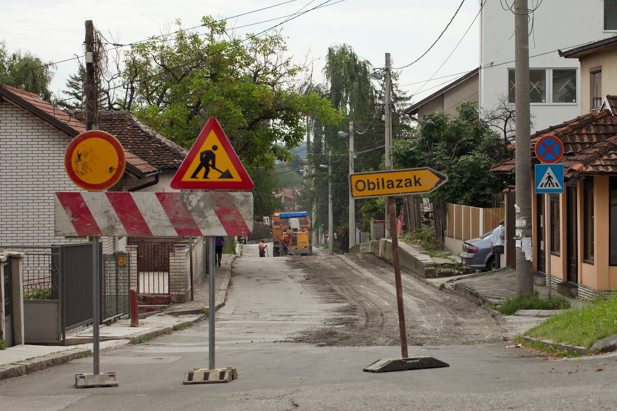 Radovi u delu Ulice Milovana Glišića (2014.)
