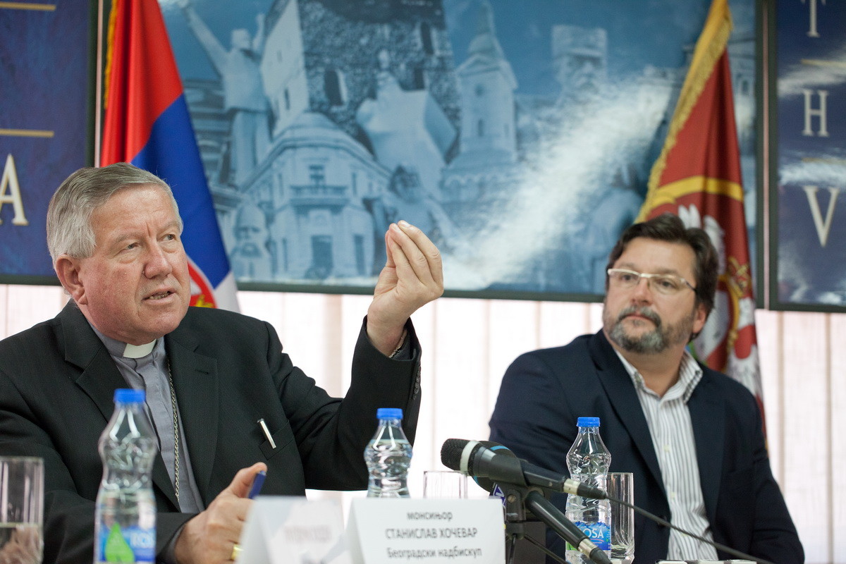 Monsinjor Stanislav Hočevar i Žarko Kovač