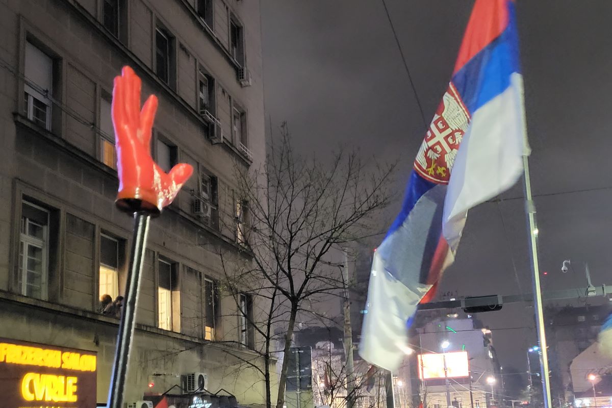 Protest na Slaviji (mart 2025.) (Foto: Kolubarske.rs)