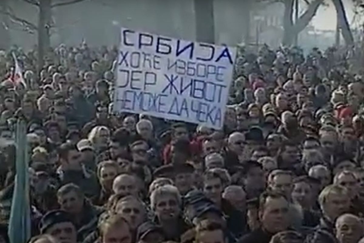 Miting SNS u Beogradu 2011. - Tražimo izbore (Foto: skrinšot)