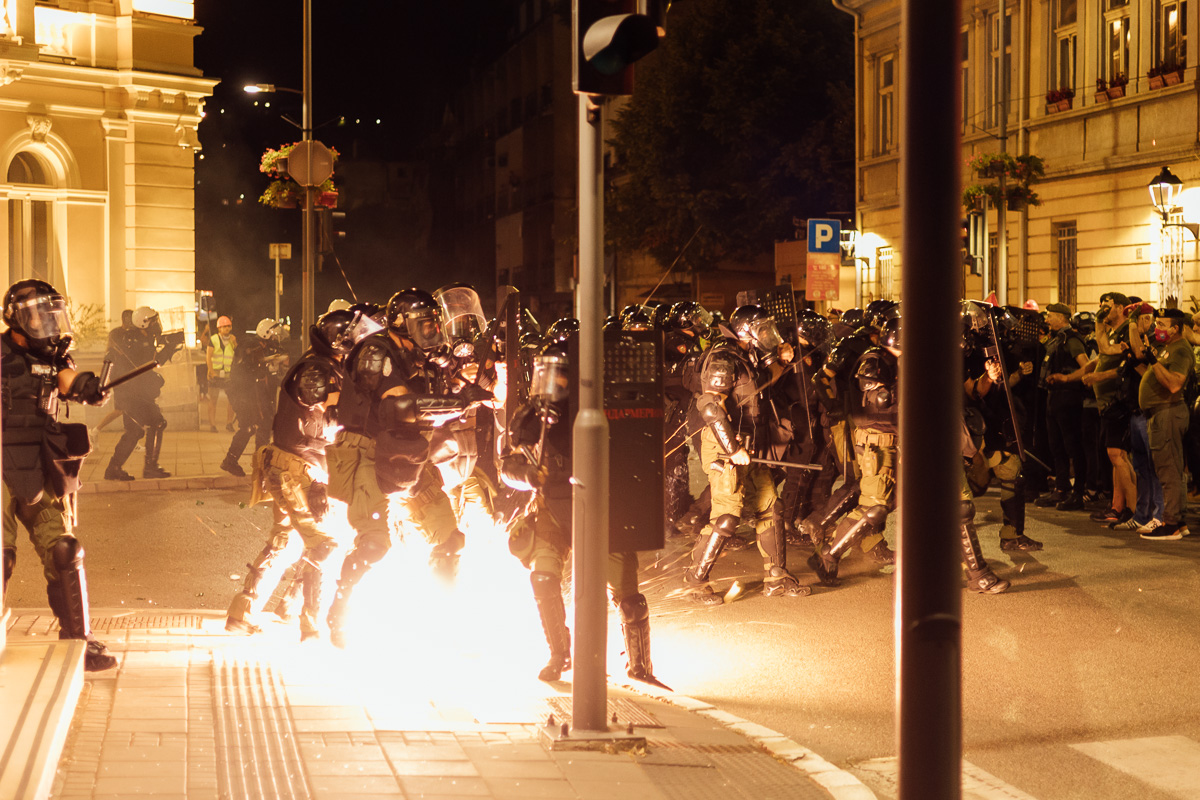 Intervencija žandarmerije (Foto: Đorđe Đoković)