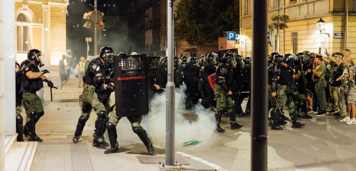 Protest u Valjevu, 16. avgust 2025. (Foto: Đorđe Đoković)