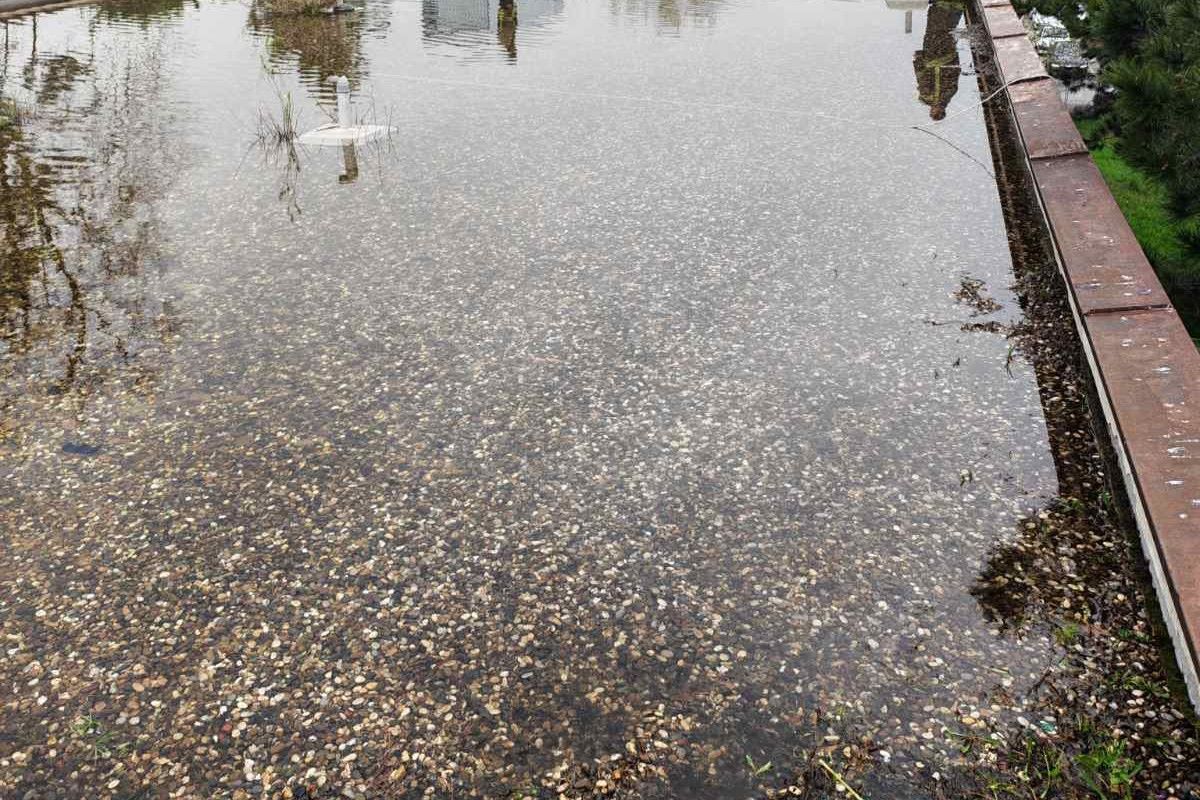 Voda na krovu objekta bolnice