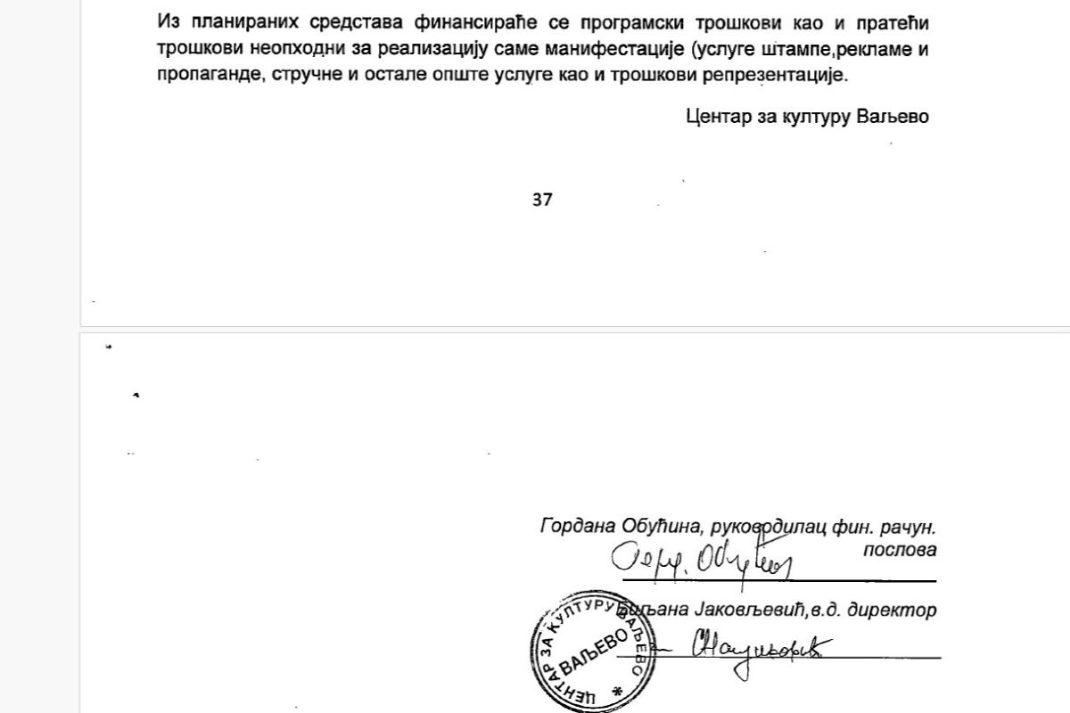 Potpisi na Programu rada