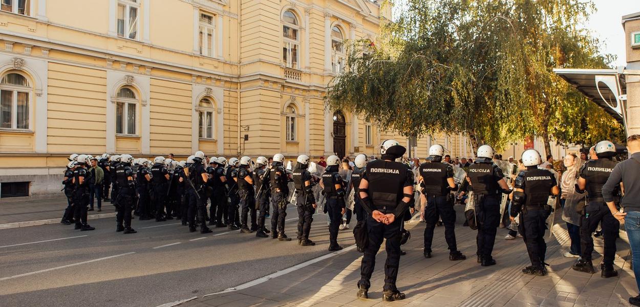 Blokada Karađorđeve ulice (Foto: Đorđe Đoković)